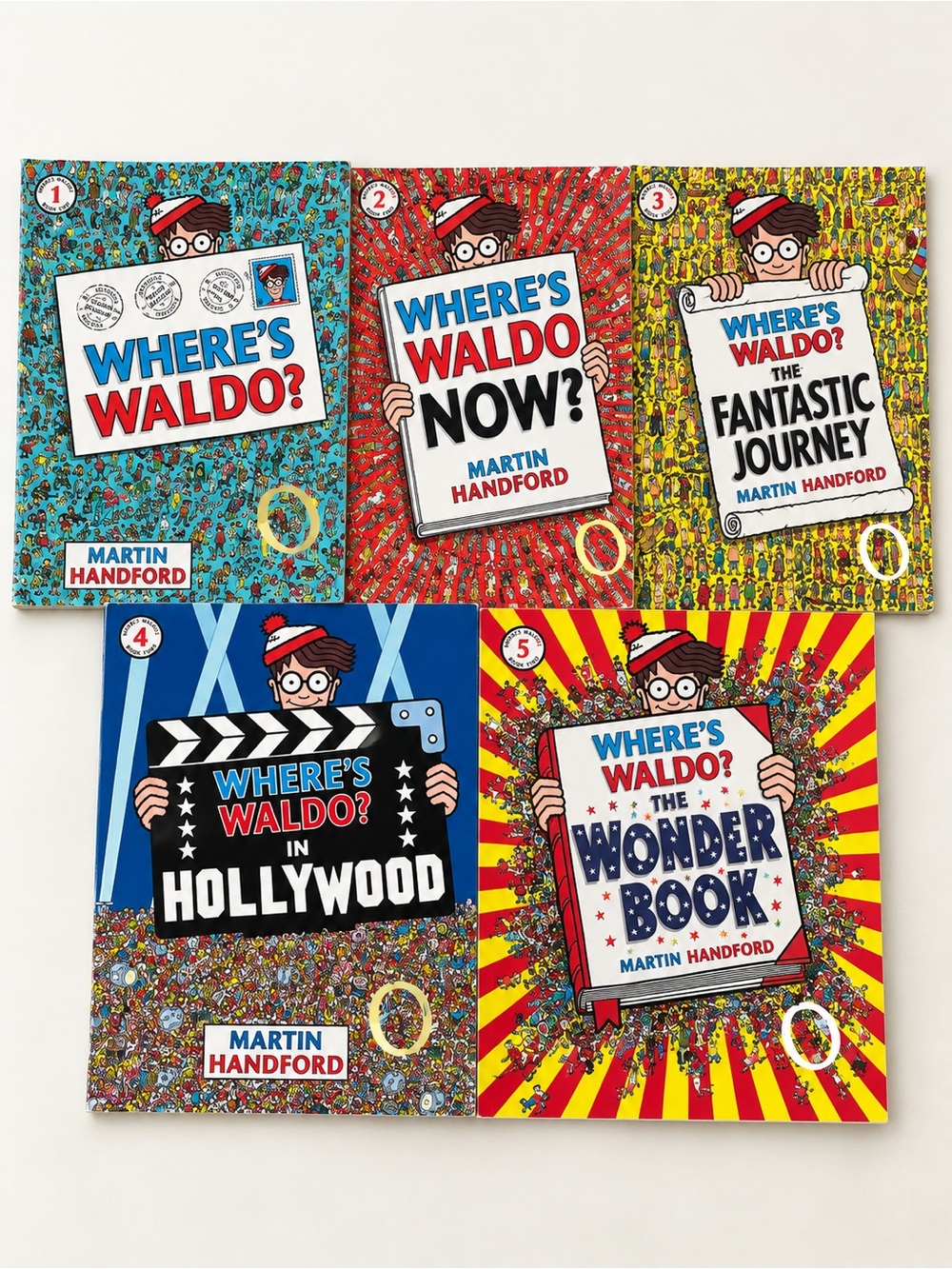 Candlewick Press Where's Waldo? book set 5-Book Search-and-Find Set- Mini